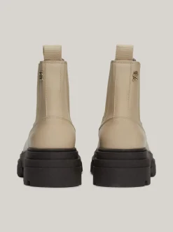 Chelsea Boots|Botki*Tommy Hilfiger Skórzane Sztyblety Na Grubej Podeszwie BEIGE