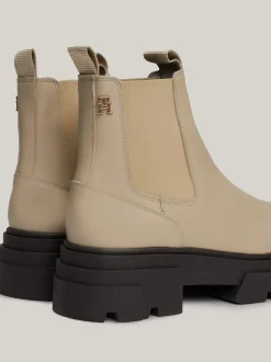 Chelsea Boots|Botki*Tommy Hilfiger Skórzane Sztyblety Na Grubej Podeszwie BEIGE