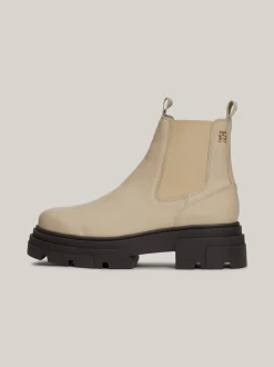 Chelsea Boots|Botki*Tommy Hilfiger Skórzane Sztyblety Na Grubej Podeszwie BEIGE