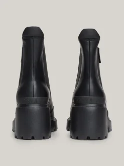 Chelsea Boots|Botki*Tommy Hilfiger Skórzane Sztyblety Na Obcasie Klockowym BLACK