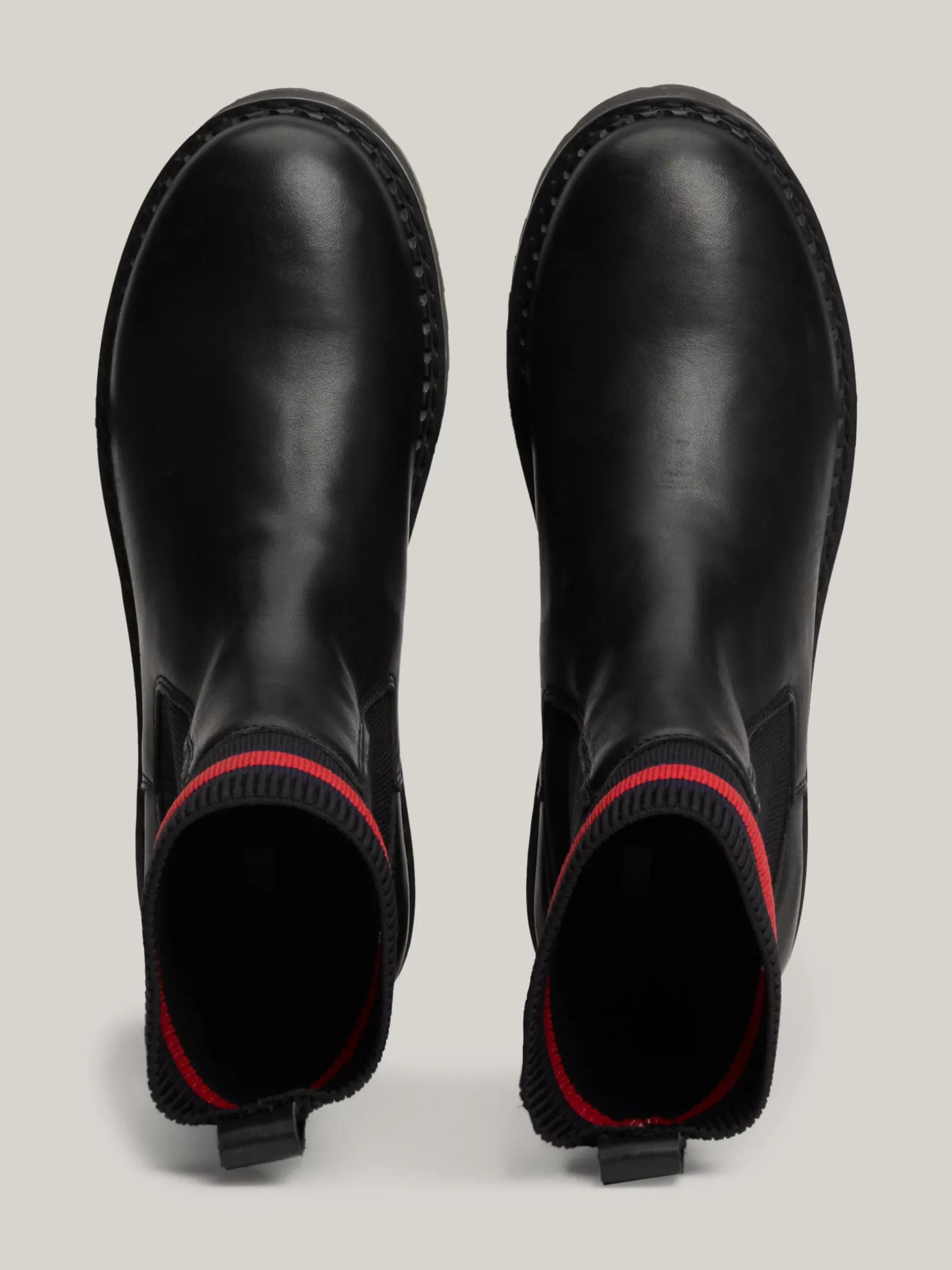 Chelsea Boots|Botki*Tommy Hilfiger Skórzane Sztyblety Na Platformie BLACK