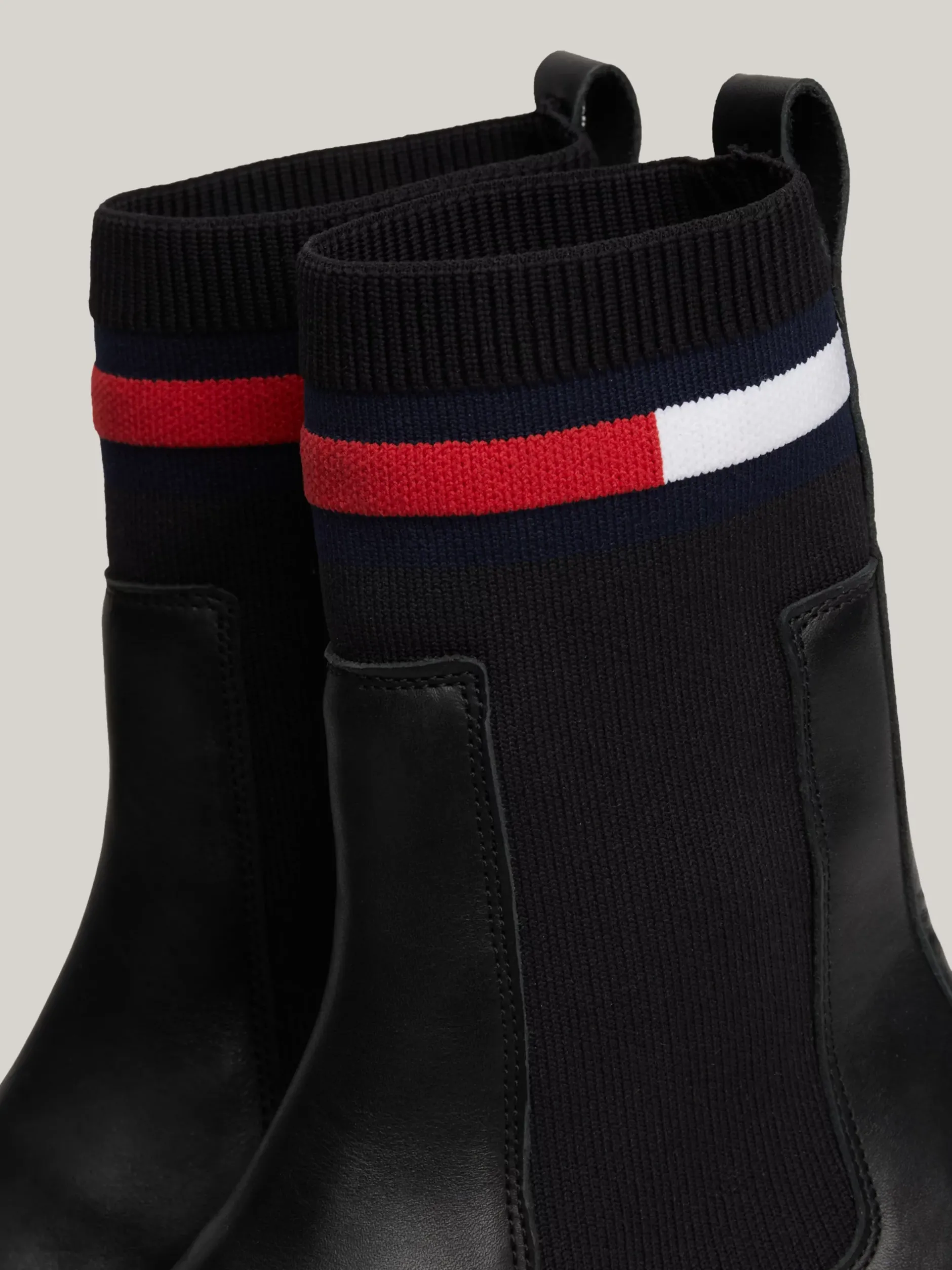 Chelsea Boots|Botki*Tommy Hilfiger Skórzane Sztyblety Na Platformie BLACK