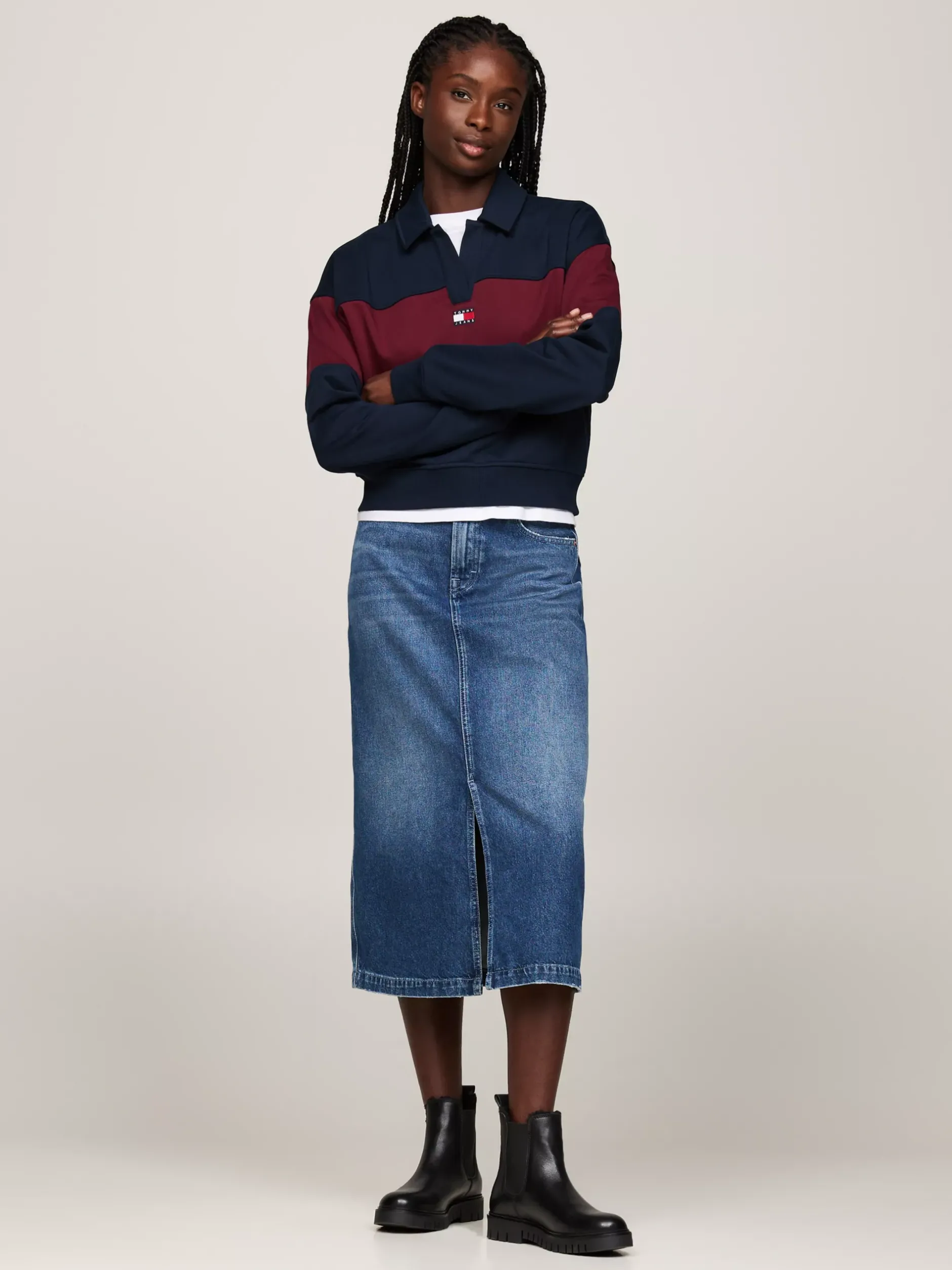 Chelsea Boots|Botki*Tommy Hilfiger Skórzane Sztyblety Na Podeszwie Z Protektorem BLACK