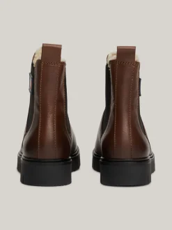 Chelsea Boots|Botki*Tommy Hilfiger Skórzane Sztyblety Na Podeszwie Z Protektorem CAROB CHOCOLATE