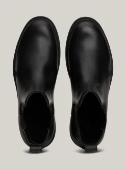 Sztyblety|Buty*Tommy Hilfiger Skórzane Sztyblety Z Ciepłą Wyściółką BLACK