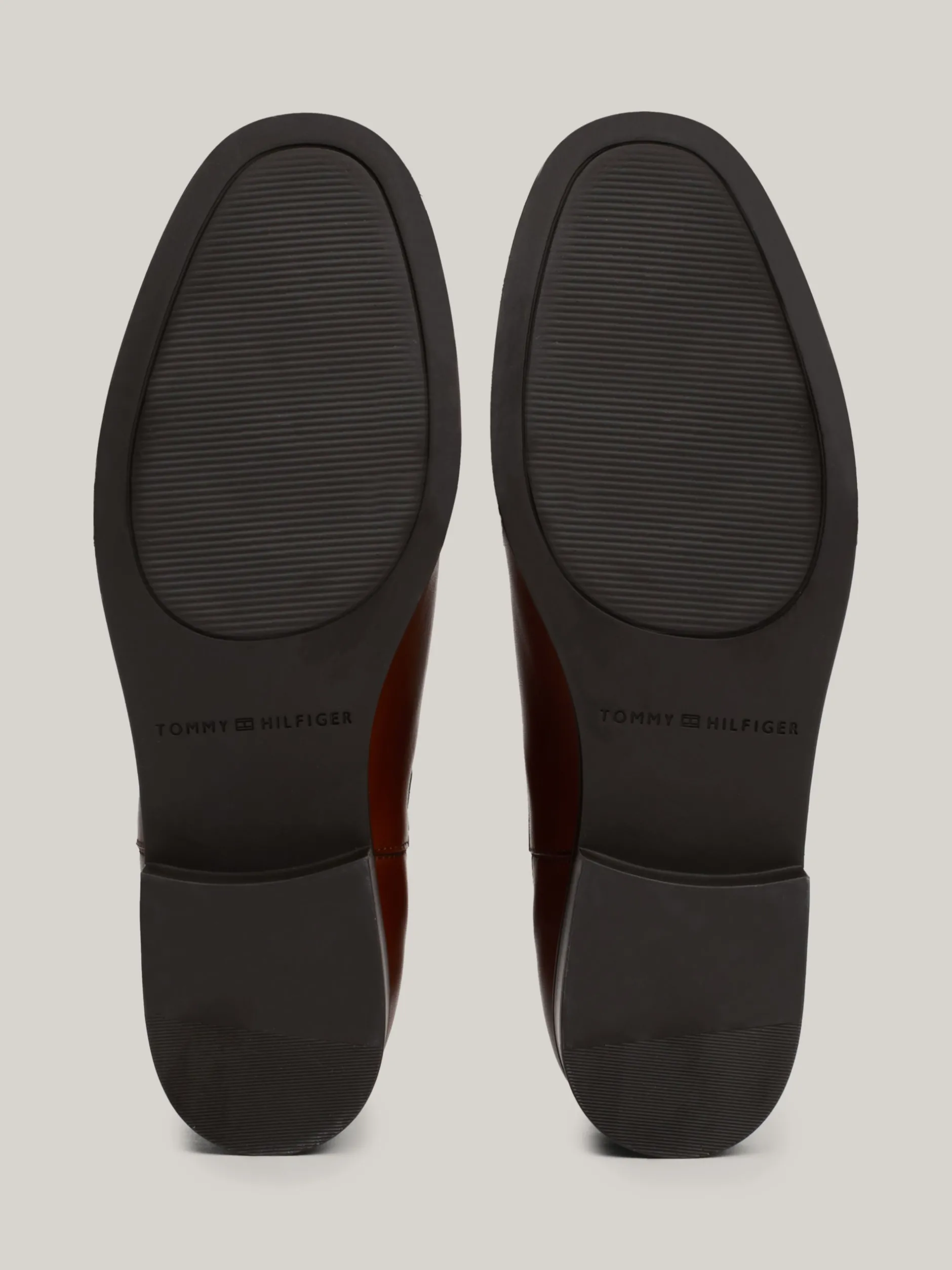 Chelsea Boots|Botki*Tommy Hilfiger Skórzane Sztyblety Z Plakietką COGNAC BROWN