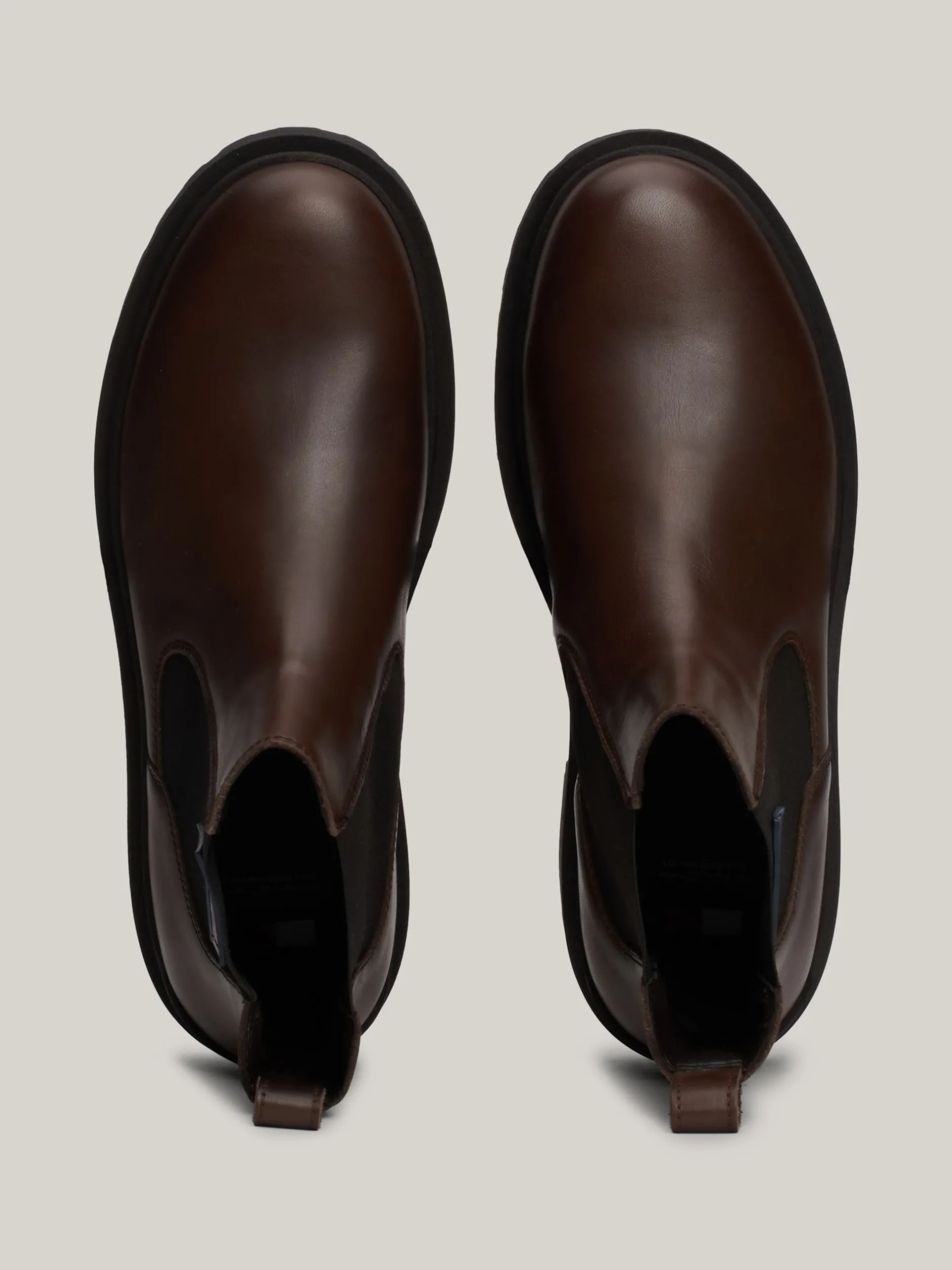 Sztyblety|Buty*Tommy Hilfiger Skórzane Sztyblety Z Protektorem I Logo VELVET BROWN