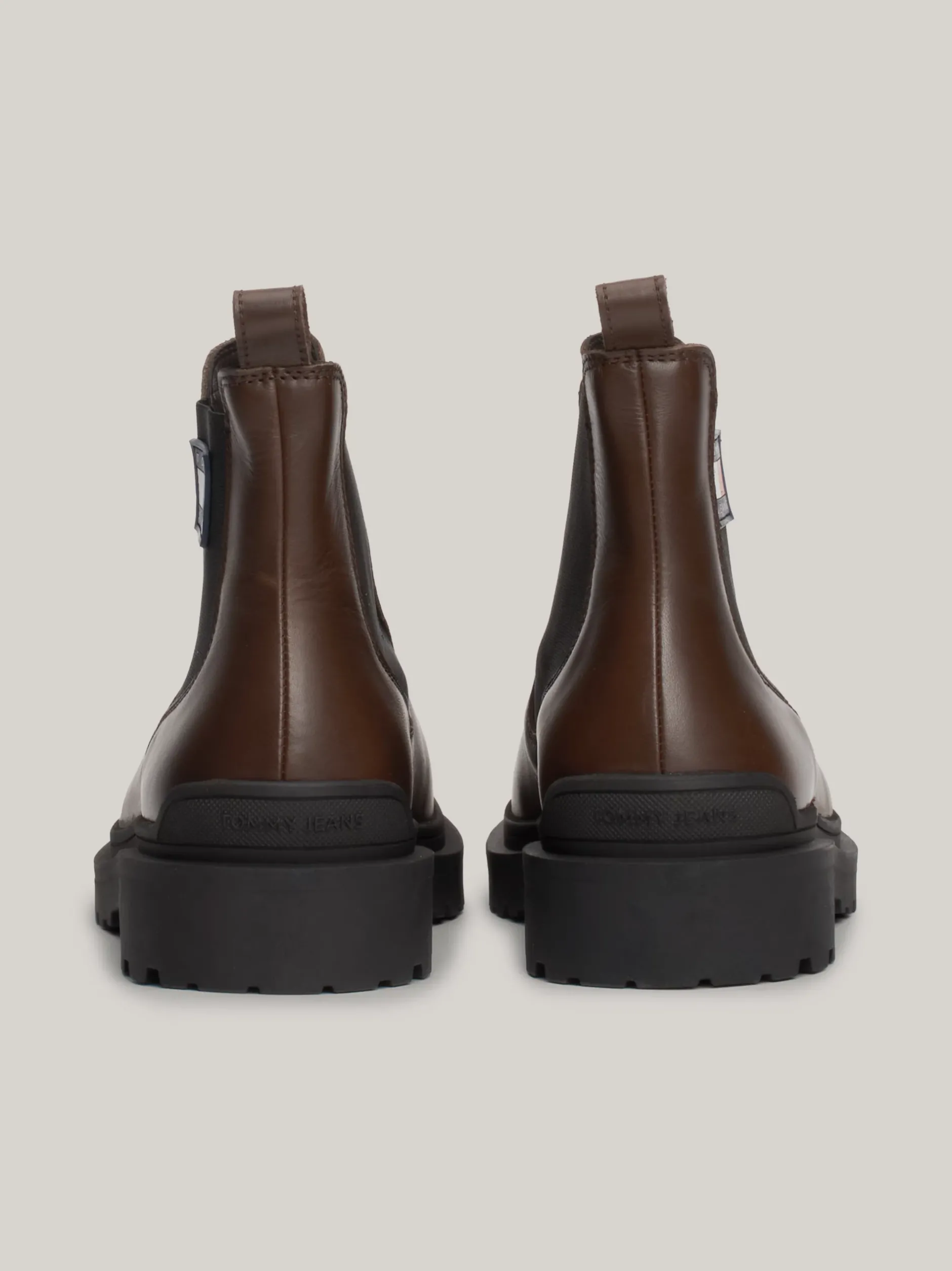 Sztyblety|Buty*Tommy Hilfiger Skórzane Sztyblety Z Protektorem I Logo VELVET BROWN