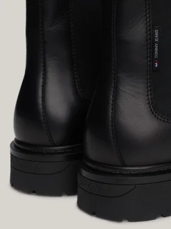 Sztyblety|Buty*Tommy Hilfiger Skórzane Sztyblety Z Protektorem BLACK
