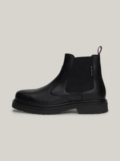 Sztyblety|Buty*Tommy Hilfiger Skórzane Sztyblety Z Protektorem BLACK