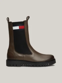 Chelsea Boots|Botki*Tommy Hilfiger Skórzane Sztyblety Z Protektorem VELVET BROWN