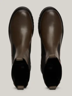 Chelsea Boots|Botki*Tommy Hilfiger Skórzane Sztyblety Z Protektorem VELVET BROWN