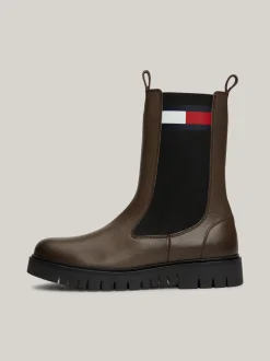 Chelsea Boots|Botki*Tommy Hilfiger Skórzane Sztyblety Z Protektorem VELVET BROWN