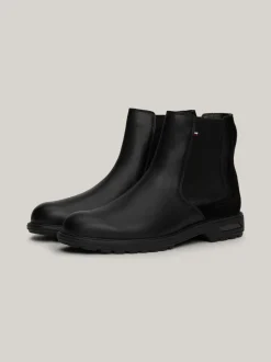 Sztyblety|Buty*Tommy Hilfiger Skórzane Sztyblety Z Protektorem BLACK