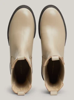 Chelsea Boots|Botki*Tommy Hilfiger Skórzane Sztyblety Z Protektorem BEIGE