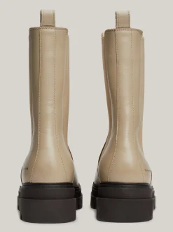 Chelsea Boots|Botki*Tommy Hilfiger Skórzane Sztyblety Z Protektorem BEIGE