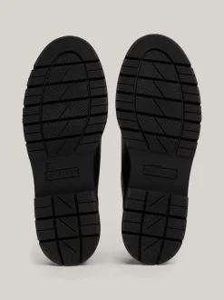 Chelsea Boots|Botki*Tommy Hilfiger Skórzane Sztyblety Z Protektorem TH Monogram BLACK