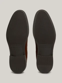 Sztyblety|Buty*Tommy Hilfiger Skórzane Sztyblety Z Sygnowaną Tasiemką WINTER COGNAC