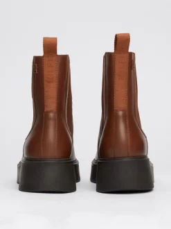 Chelsea Boots|Botki*Tommy Hilfiger Skórzane Sztyblety Z Taśmą Z Logo COGNAC BROWN