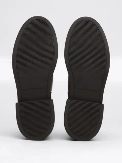 Chelsea Boots|Botki*Tommy Hilfiger Skórzane Sztyblety Z Taśmą Z Logo COGNAC BROWN