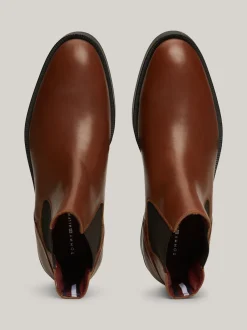 Sztyblety|Buty*Tommy Hilfiger Skórzane Sztyblety Z Tłoczeniem WINTER COGNAC