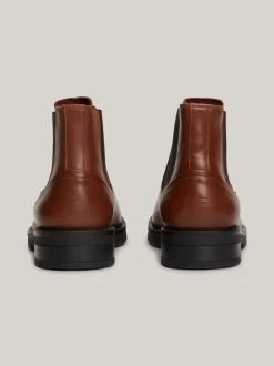 Sztyblety|Buty*Tommy Hilfiger Skórzane Sztyblety Z Tłoczeniem WINTER COGNAC