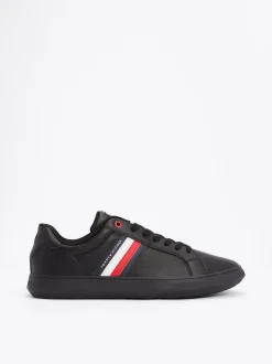 Sneakersy*Tommy Hilfiger Skórzane Tenisówki Essential TRIPLE BLACK