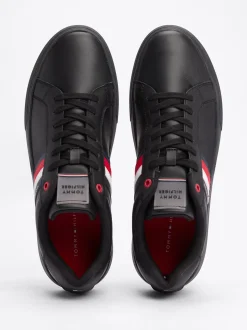 Sneakersy*Tommy Hilfiger Skórzane Tenisówki Essential TRIPLE BLACK