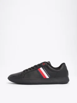 Sneakersy*Tommy Hilfiger Skórzane Tenisówki Essential TRIPLE BLACK