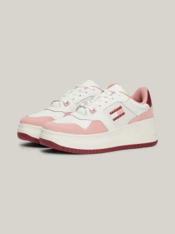 Sneakersy*Tommy Hilfiger Skórzane Tenisówki Na Platformie CHALKY PINK