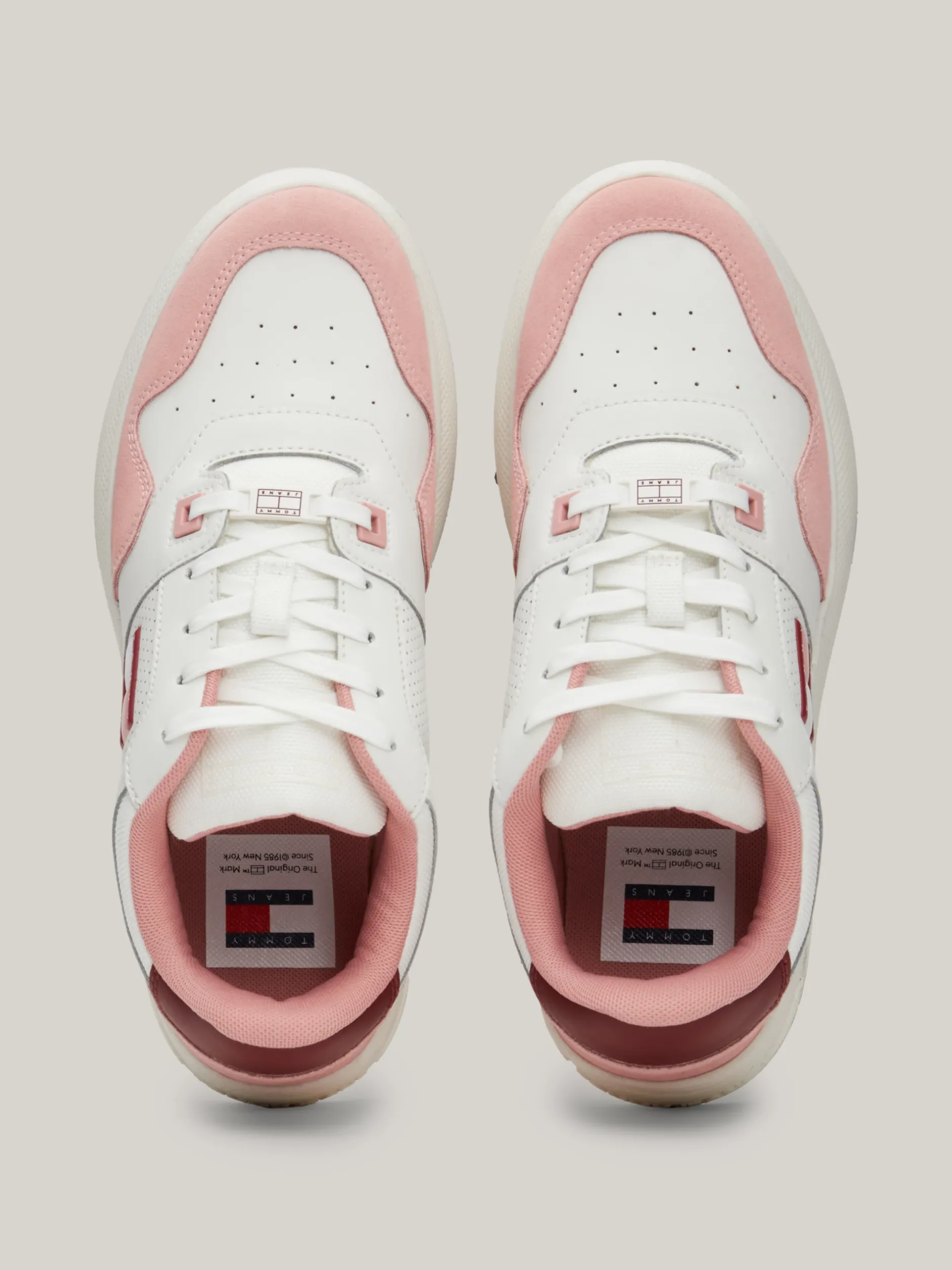 Sneakersy*Tommy Hilfiger Skórzane Tenisówki Na Platformie CHALKY PINK