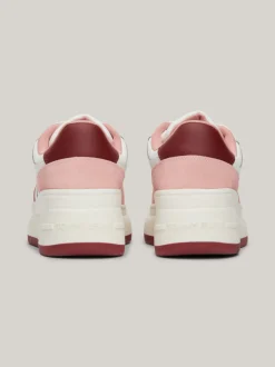 Sneakersy*Tommy Hilfiger Skórzane Tenisówki Na Platformie CHALKY PINK