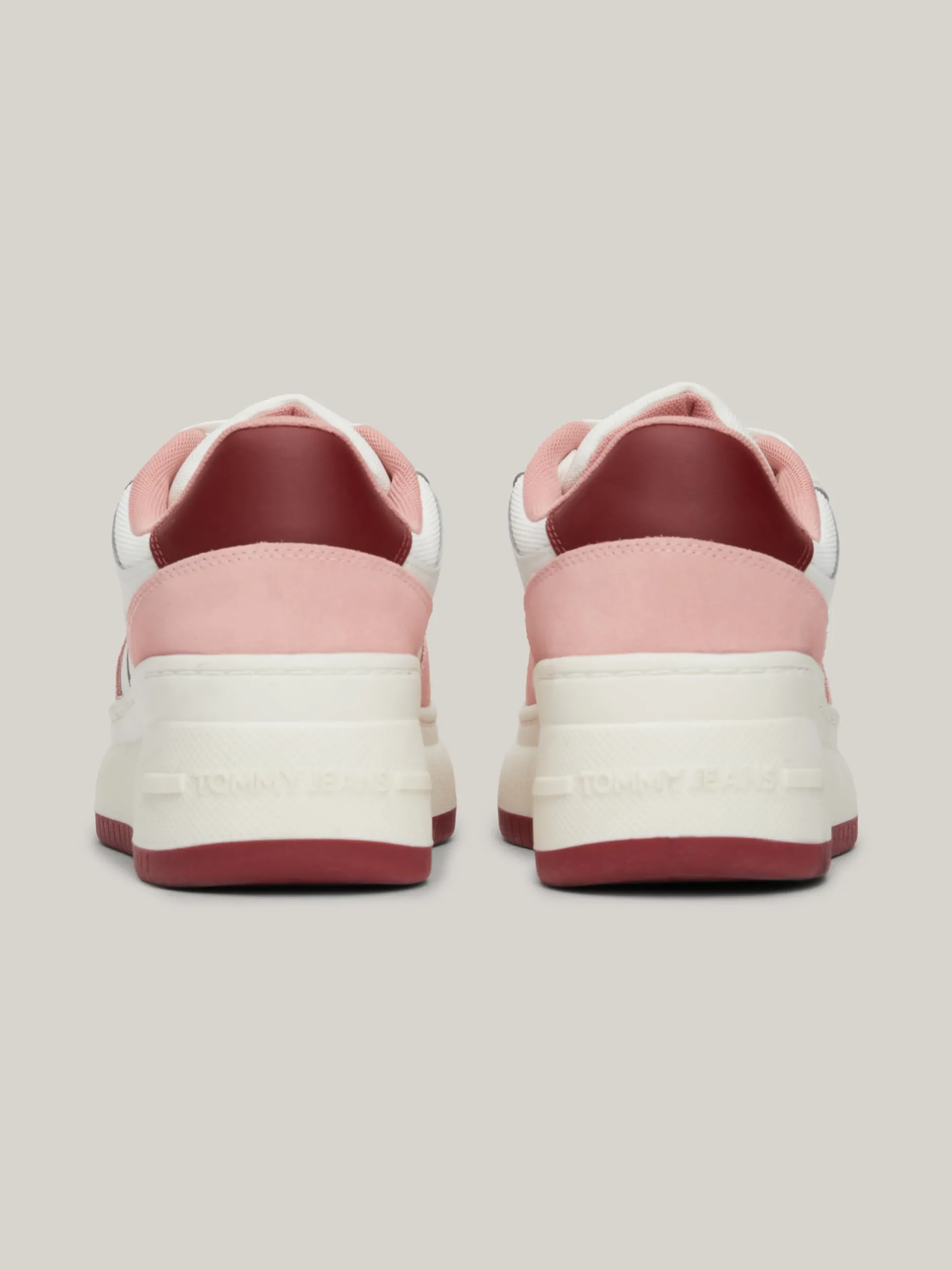 Sneakersy*Tommy Hilfiger Skórzane Tenisówki Na Platformie CHALKY PINK