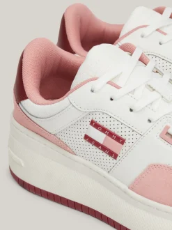 Sneakersy*Tommy Hilfiger Skórzane Tenisówki Na Platformie CHALKY PINK
