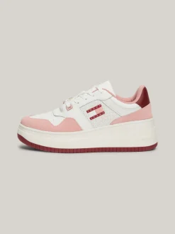 Sneakersy*Tommy Hilfiger Skórzane Tenisówki Na Platformie CHALKY PINK