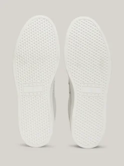 Sneakersy*Tommy Hilfiger Skórzane Tenisówki Na Podeszwie Typu Cupsole STRATUS GREY