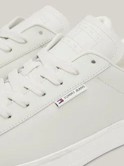 Sneakersy*Tommy Hilfiger Skórzane Tenisówki Na Podeszwie Typu Cupsole STRATUS GREY
