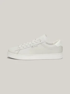 Sneakersy*Tommy Hilfiger Skórzane Tenisówki Na Podeszwie Typu Cupsole STRATUS GREY