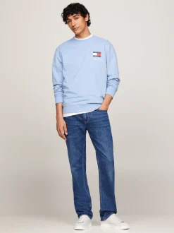 Sneakersy*Tommy Hilfiger Skórzane Tenisówki Na Podeszwie Typu Cupsole STRATUS GREY