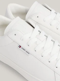 White Trainers|Sneakersy*Tommy Hilfiger Skórzane Tenisówki Na Podeszwie Typu Cupsole ECRU