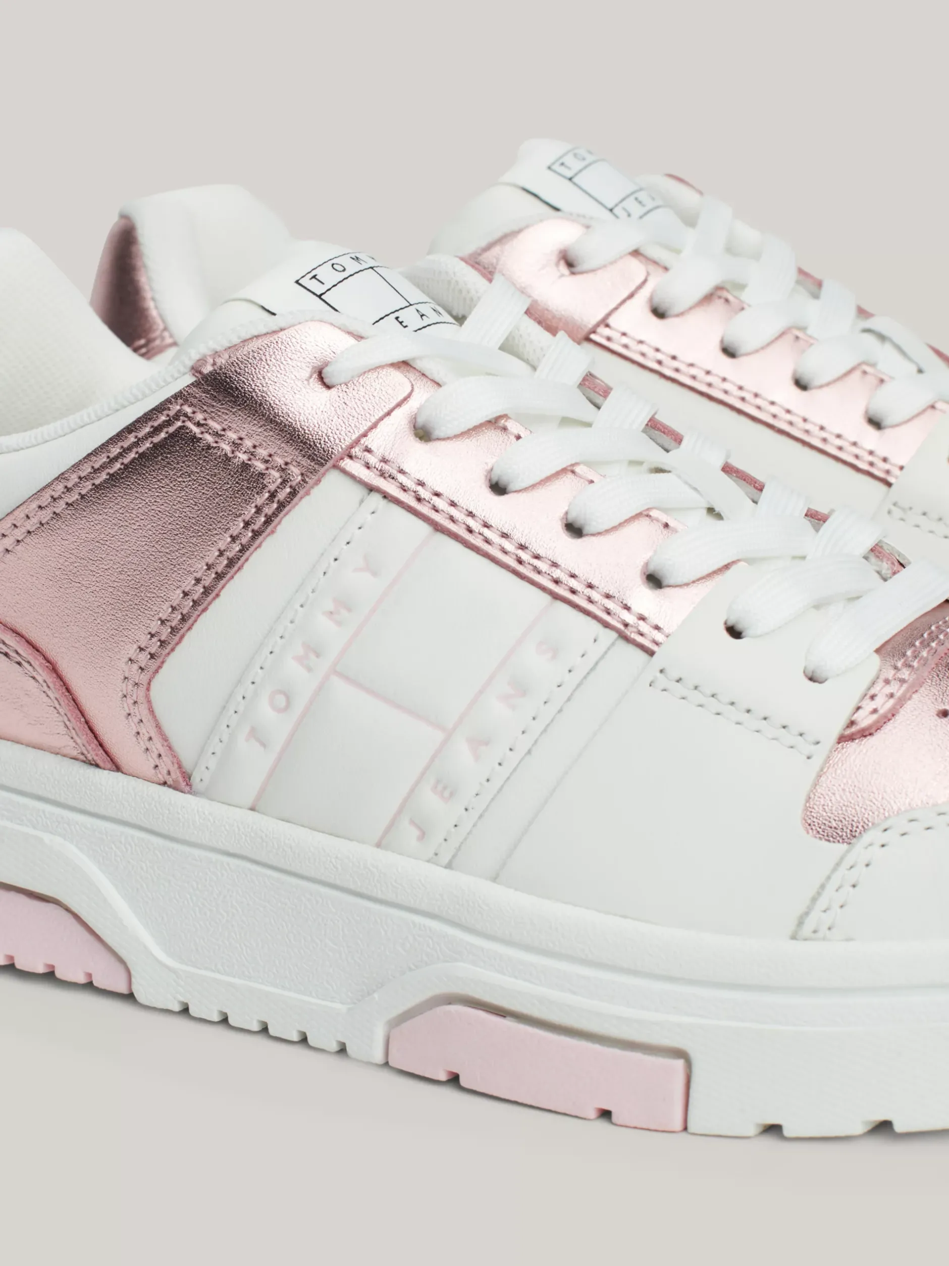 Sneakersy*Tommy Hilfiger Skórzane Tenisówki The Brooklyn MISTY PINK
