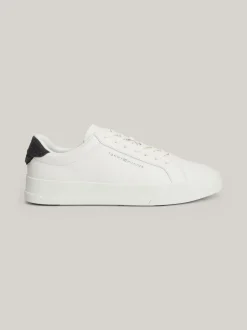 White Trainers|Sneakersy*Tommy Hilfiger Skórzane Tenisówki Typu Court ECRU