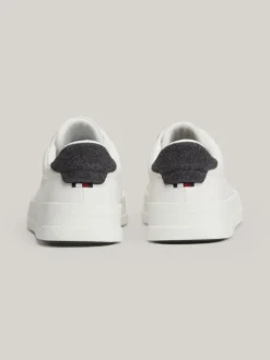 White Trainers|Sneakersy*Tommy Hilfiger Skórzane Tenisówki Typu Court ECRU