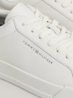 White Trainers|Sneakersy*Tommy Hilfiger Skórzane Tenisówki Typu Court ECRU