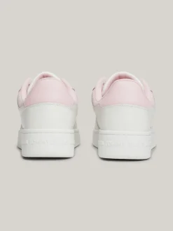 Sneakersy*Tommy Hilfiger Skórzane Tenisówki Z Delikatnym Protektorem MISTY PINK
