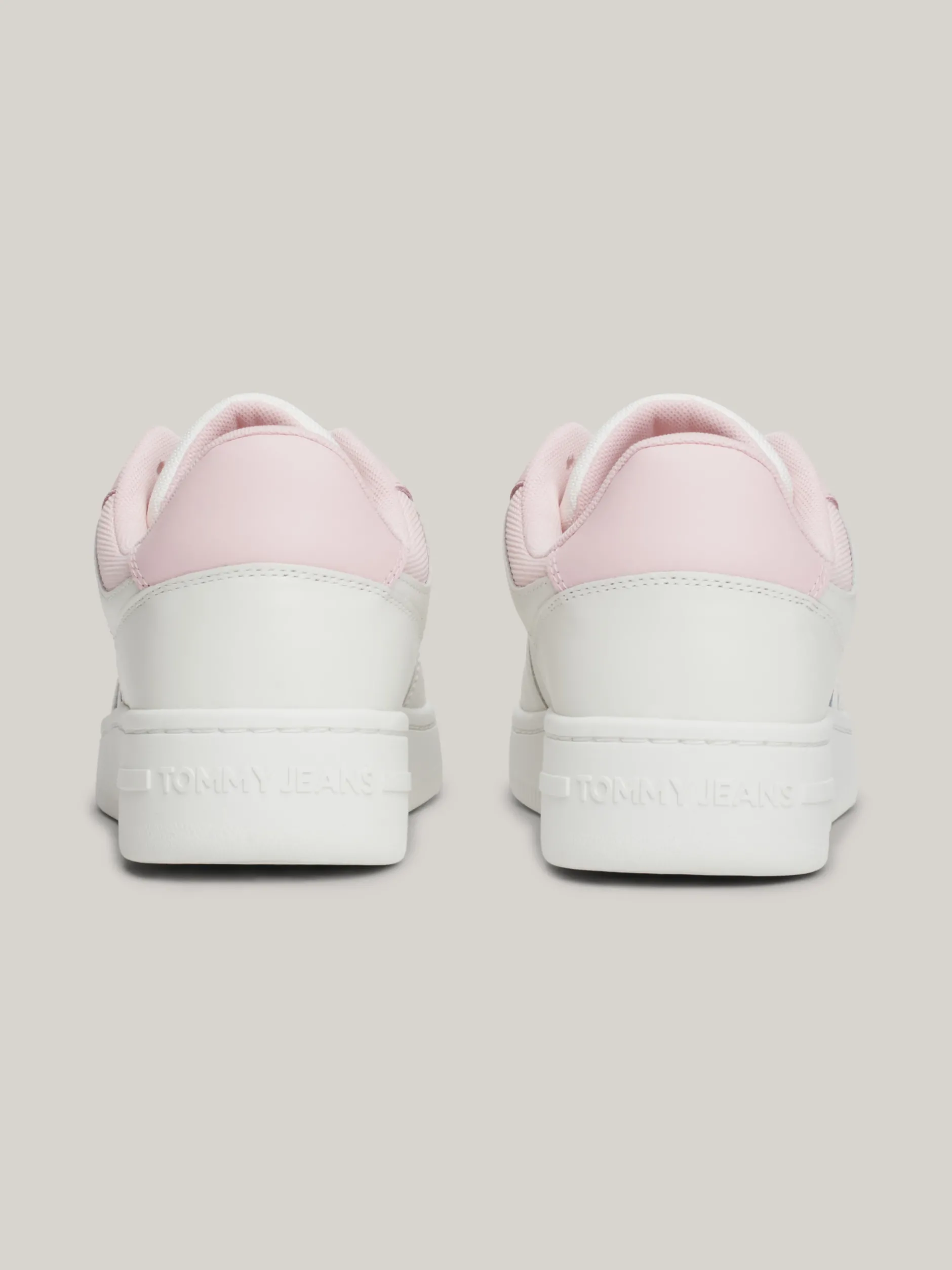 Sneakersy*Tommy Hilfiger Skórzane Tenisówki Z Delikatnym Protektorem MISTY PINK