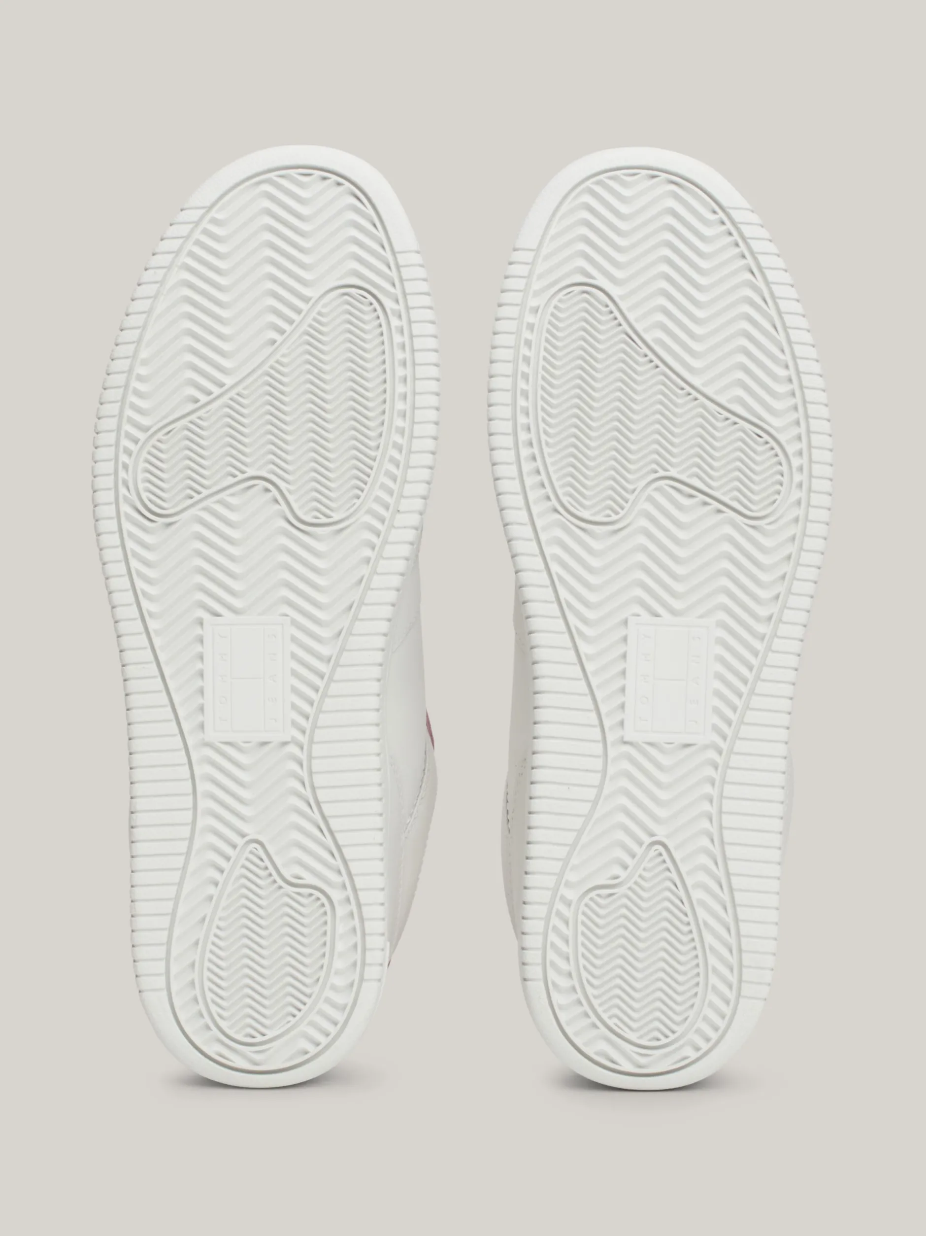 Sneakersy*Tommy Hilfiger Skórzane Tenisówki Z Delikatnym Protektorem MISTY PINK