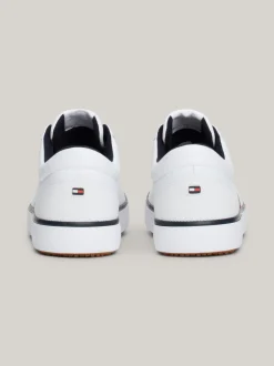 White Trainers*Tommy Hilfiger Skórzane Tenisówki Z Delikatnym Protektorem WHITE