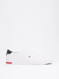 White Trainers|Sneakersy*Tommy Hilfiger Skórzane Tenisówki Z Wulkanizowaną Podeszwą WHITE