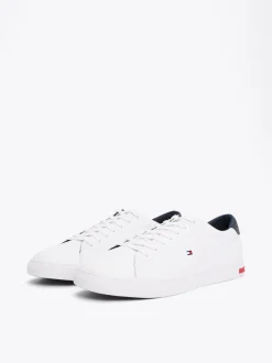 White Trainers|Sneakersy*Tommy Hilfiger Skórzane Tenisówki Z Wulkanizowaną Podeszwą WHITE
